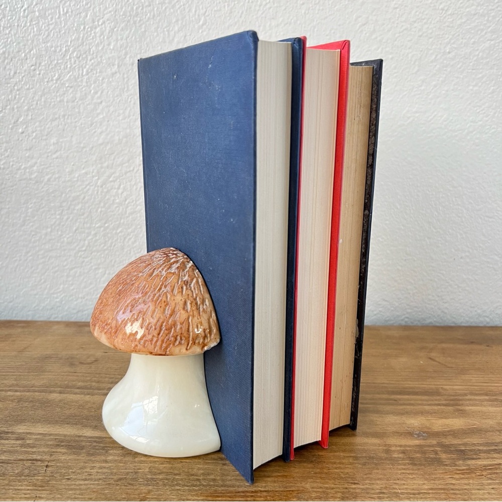 Vintage Mid Century Modern Marble Mushroom Bookends Textured Top MCM 60s/70s - Picture 7 of 11